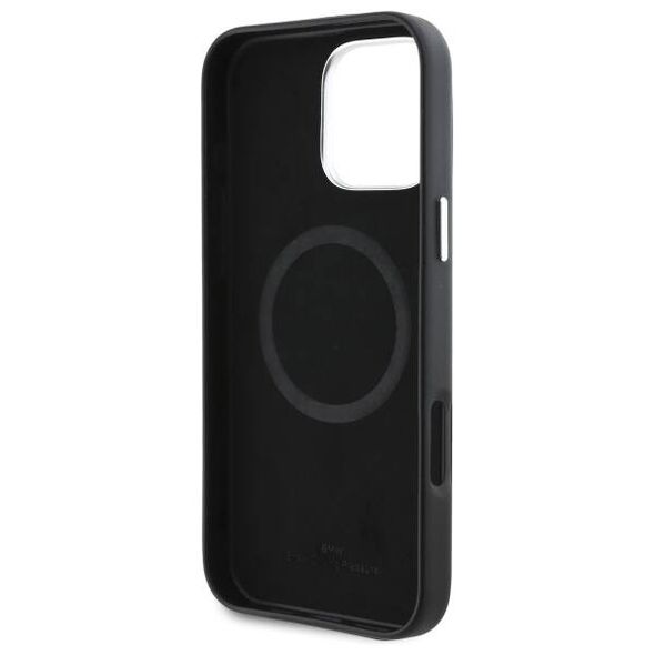 Original Case IPHONE 16 PRO BMW Hardcase Signature Full Wrapped Metal MagSafe (BMHMP16L23PUFWK) black 3666339323660