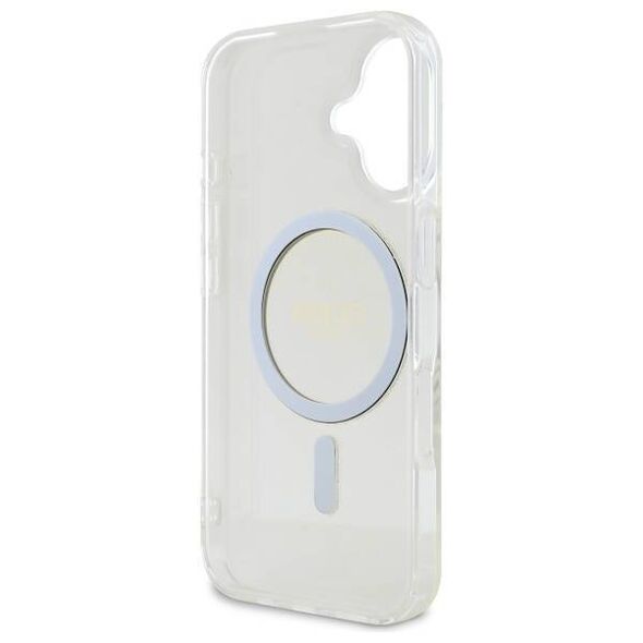 Original Case IPHONE 16 PLUS Guess Hardcase IML Glitter Circle MagSafe (GUHMP16MHFGERET) transparent 3666339307561