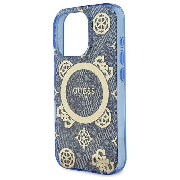 Original Case IPHONE 16 PRO MAX Guess Hardcase IML Peony On 4G Background MagSafe (GUHMP16XH4PYEEB) blue 3666339300234