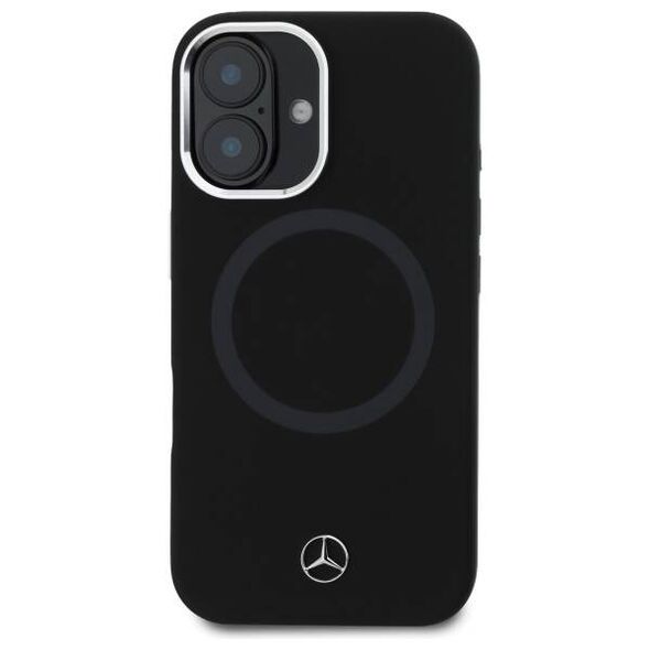 Original Case IPHONE 16 Mercedes Hardcase Silicone Tonal Logo MagSafe (MEHMP16S23SUTTK) black 3666339326883