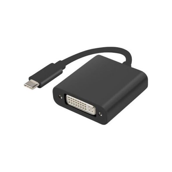 Adapter USB Lanberg USB-C - DVI Czarny  (AD-UC-DV-01)