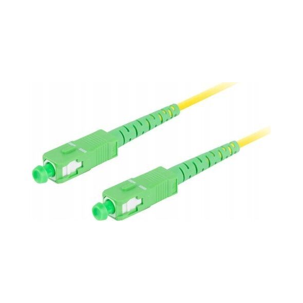 Lanberg Patchcord światłowodowy Lanberg SM SC/APC-SC/APC SIMPLEX 3.0MM LSZH G657A1 0.5m żółty