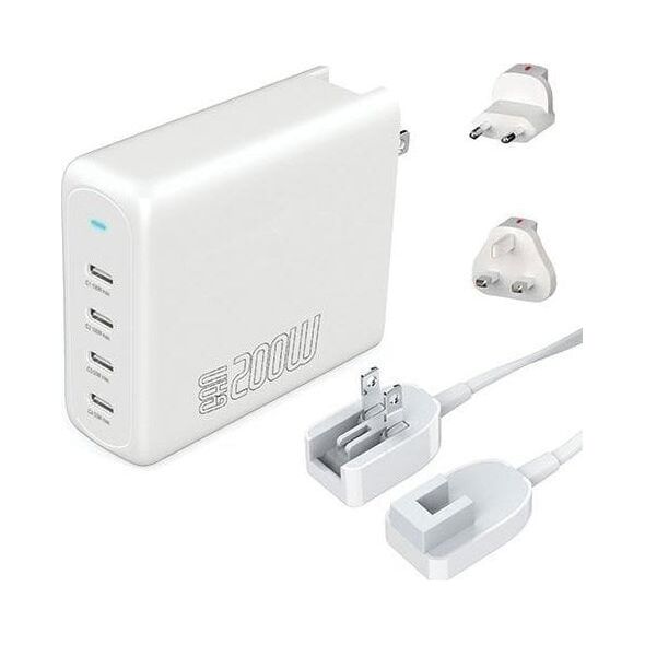 Ładowarka 4smarts 4smarts Ladegerät GaN Flex Pro 200W 4 USB-C, weiß