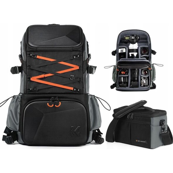 Plecak Kf Plecak Fotograficzny Foto Duży 32L na Aparat DSLR Laptop Dron /  K&F Concept KF13.107