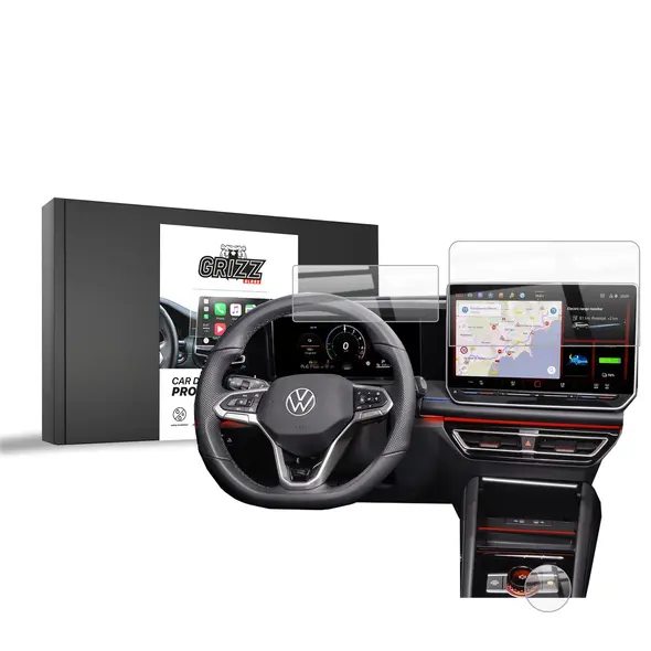 Ceramic GrizzGlass CarDisplay Protection Volkswagen VW Tayron 15" 2024 [3in1]
