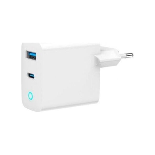 Φορτιστής Gembird GEMBIRD Γρήγορος φορτιστής USB GaN 2 θυρών 45W LED λευκό 13987676 8716309129596