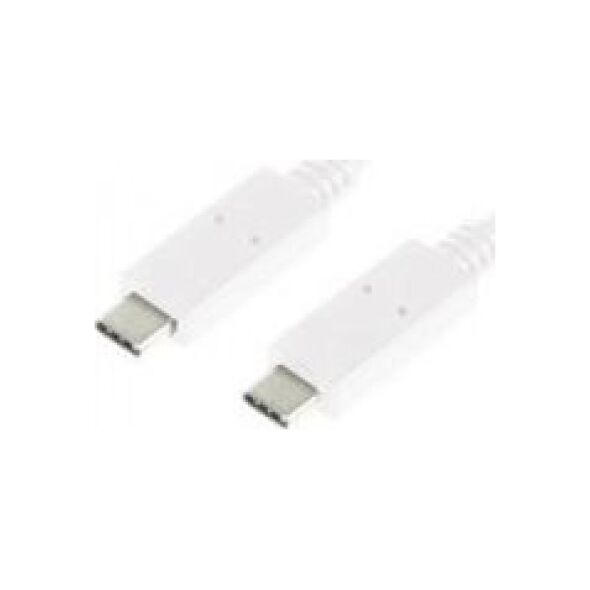 Kabel USB LogiLink USB-C - USB-C 0.5 m Biały (CU0130)