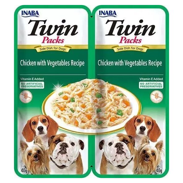 Inaba Foods Inaba Dog Twin Przysmak dla Psów Kurczak Warzywa 2x40g
