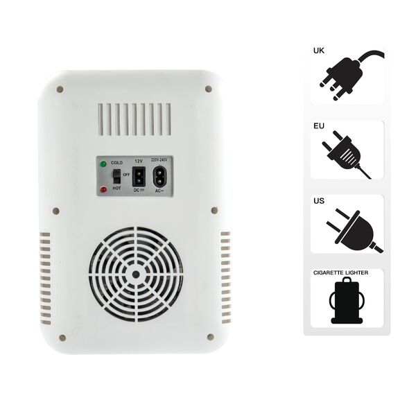 XO mini car refrigerator CZ015 white with mirror LED 6920680846016