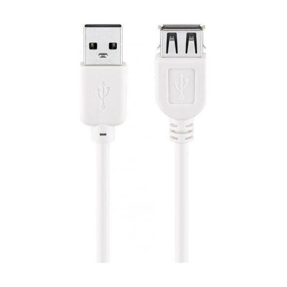Kabel USB Goobay USB-A - USB-A 0.6 m Biały (JAB-1521970)