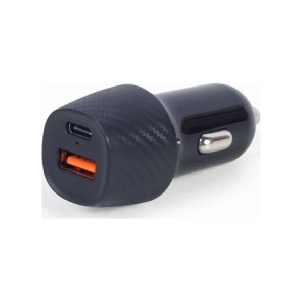 Ładowarka Gembird 1x USB-A 1x USB-C 3 A  (TA-U2QC3-CAR-02)
