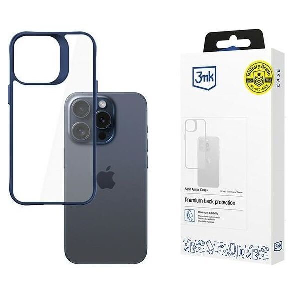 3MK Apple iPhone 15 Pro Max - 3mk Satin Armor Case+ Blue