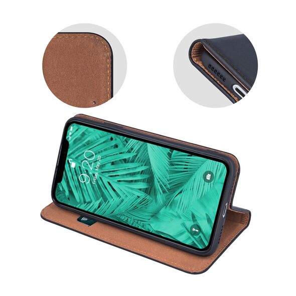 Genuine Leather Smart Pro for Samsung Galaxy S24 FE black 5906961933812