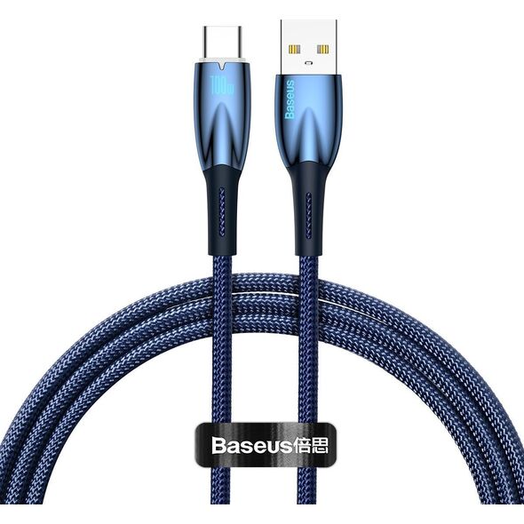 Kabel USB Baseus USB-A - USB-C 1 m Niebieski (BSU3850)