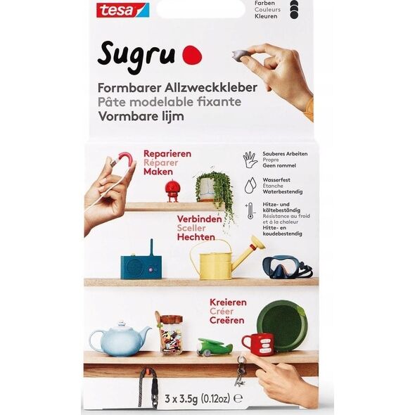 Tesa tesa Sugru formbarer Allzweckkleber 3er Schwarz