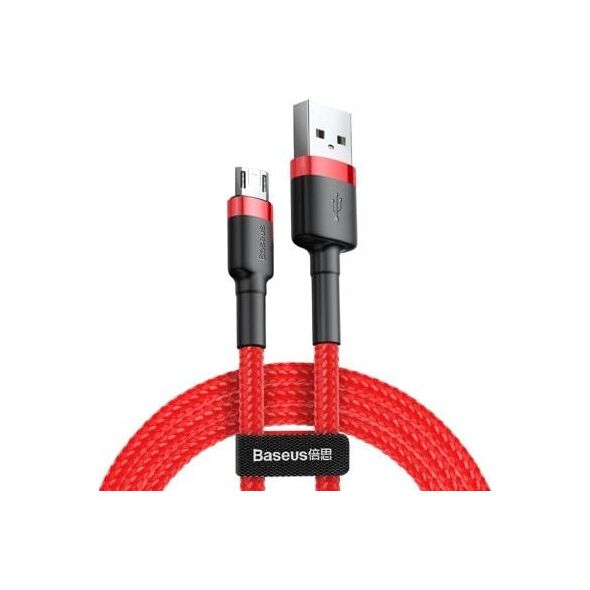 Kabel USB Baseus USB-A - microUSB 1 m Czerwono-czarny (CAMKLF-B09)