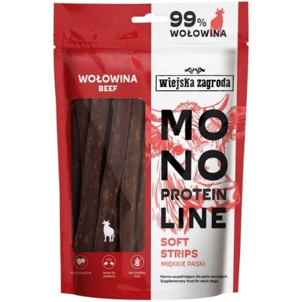 Wiejska Zagroda WIEJSKA ZAGRODA Monoproteinowe miękkie paski Wołowina (dorosły) - Przysmak dla psa - 100g