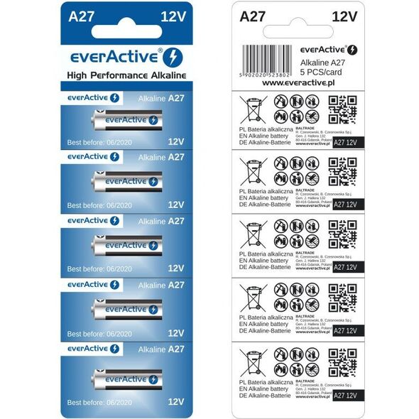 EverActive Bateria A27 5 szt.
