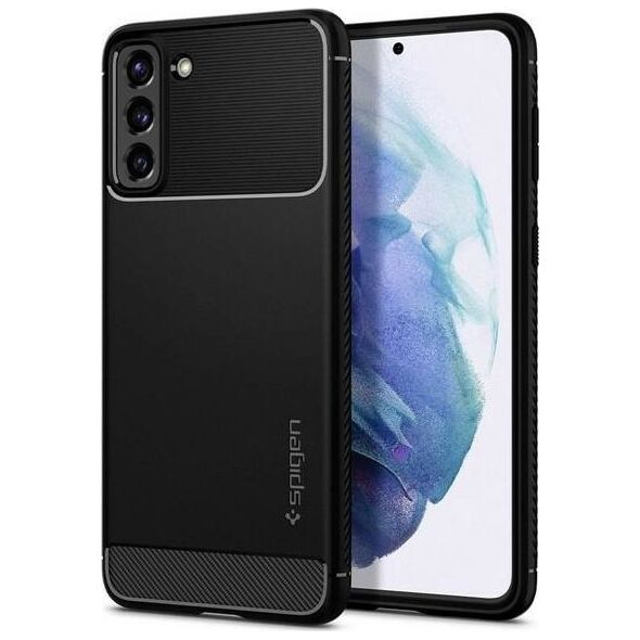 Spigen Spigen Rugged Armor Samsung G991 S21 czarny/black matte ACS02421