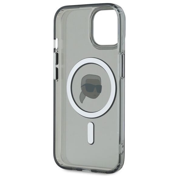 Karl Lagerfeld HC MagSafe IML Metal K. Head case for iPhone 15 6,1&quot; black 3666339284466