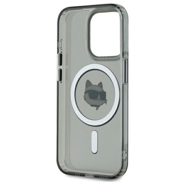 Karl Lagerfeld HC MagSafe IML Metal Choupette Head case for iPhone 15 Pro 6,1&quot; black 3666339284626