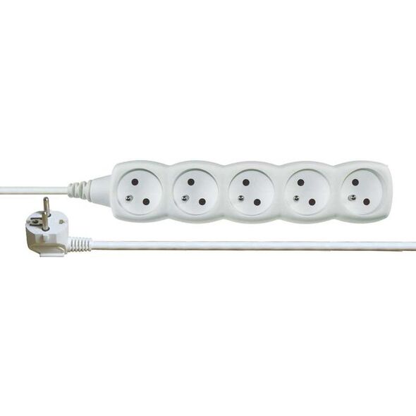 Emos Przedłużacz 5-gniazd z/u 3m /H05VV-F 3G1/ biały (P0513)
