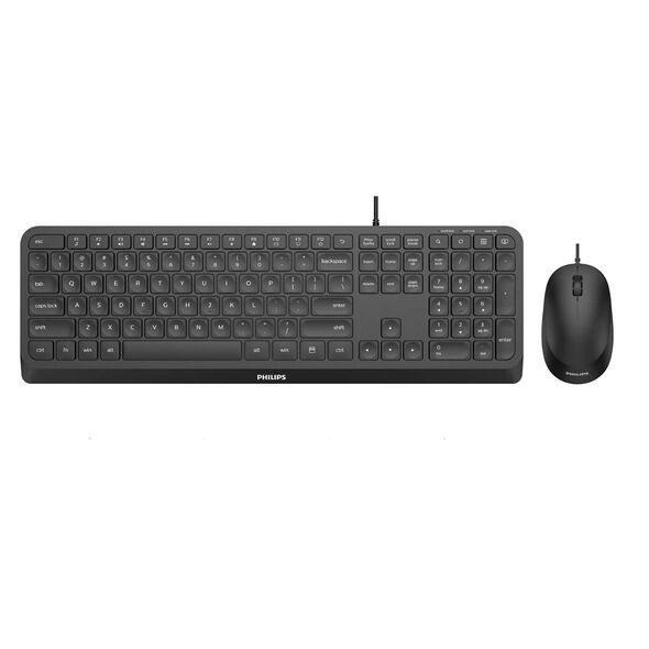 Philips Σετ Πληκτρολόγιο & Ποντίκι Αγγλικό US (SPT6207B) (PHISPT6207B) έως 12 άτοκες Δόσεις