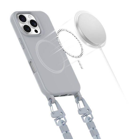 Case IPHONE 16 PRO MAX Tech-Protect Magnecklace MagSafe Crayon gray 5906302311989
