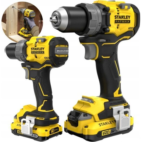 Wiertarko-wkrętarka Stanley Bezszczotkowa FATMAX 18V V20 2x2Ah SFMCD725D2K-QW