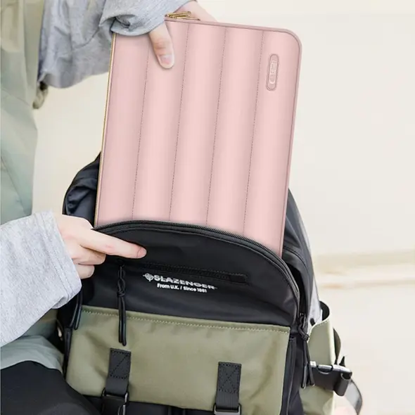 Tech-Protect Puffy Laptop 13-14 case + accessory bag Dusty Rose