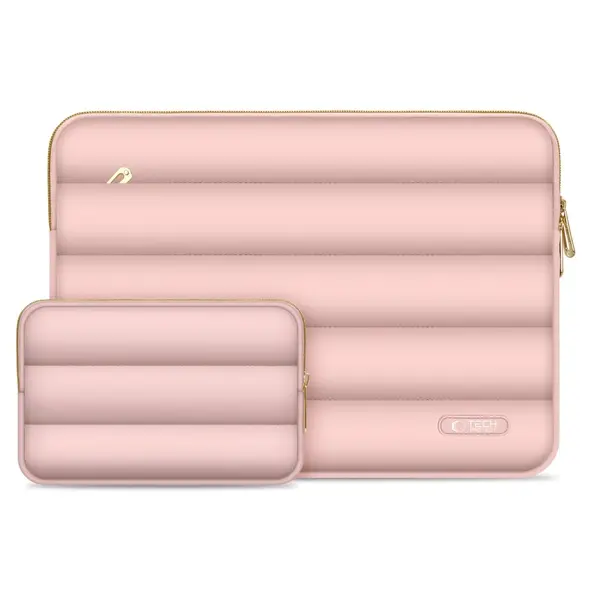 Tech-Protect Puffy Laptop 13-14 case + accessory bag Dusty Rose