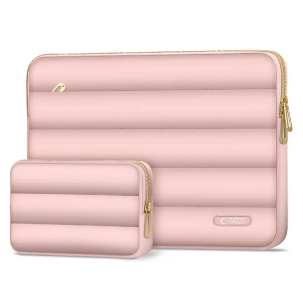 Tech-Protect Puffy Laptop 13-14 case + accessory bag Dusty Rose