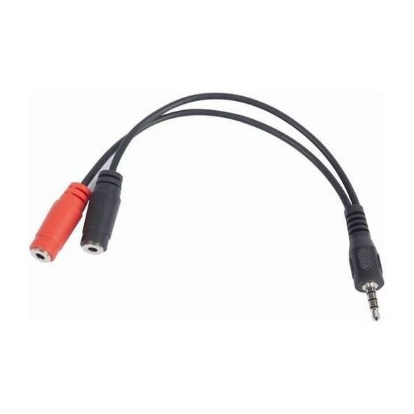 Kabel Gembird Jack 3.5mm - Jack 3.5mm x2 0.2m czarny (CCA-417)