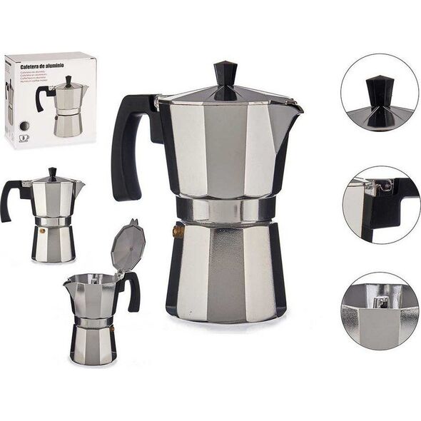 Kawiarka Bigbuy Home Włoska Kafeterka 3 lky Aluminium