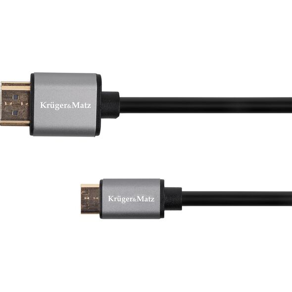 Kabel Kruger&Matz HDMI Mini - HDMI 1.8m czarny (KM1237)