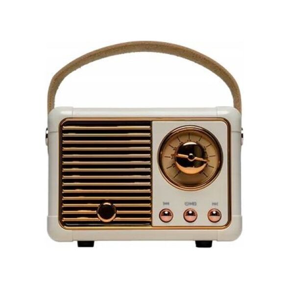 Głośnik Denver Denver BTP-203W Mini BT-Lautsprecher Retro-Design weiß