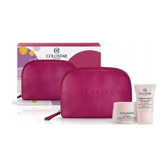 Collistar Kosmetikos rinkinys: Collistar Rigenera: kremas, 50 ml + naktinis kremas, 15 ml + kosmetinė