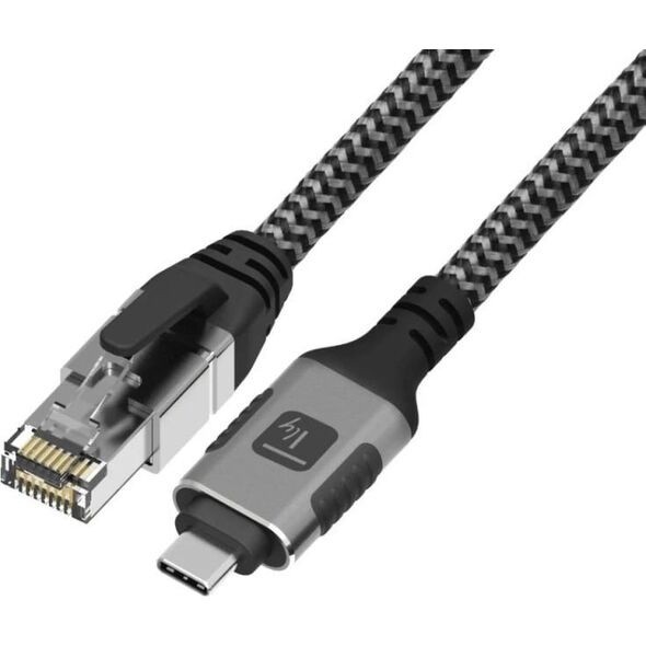 Techly Kabel sieciowy USB-C na Gigabit Ethernet RJ45 1m