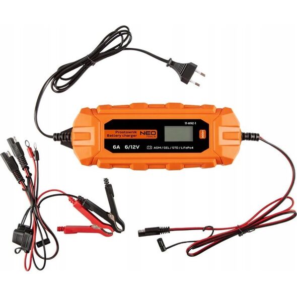 Neo Prostownik automatyczny 6A/100W, 3-150Ah, do akumulatorów kwasowych / AGM / GEL 11-892-1