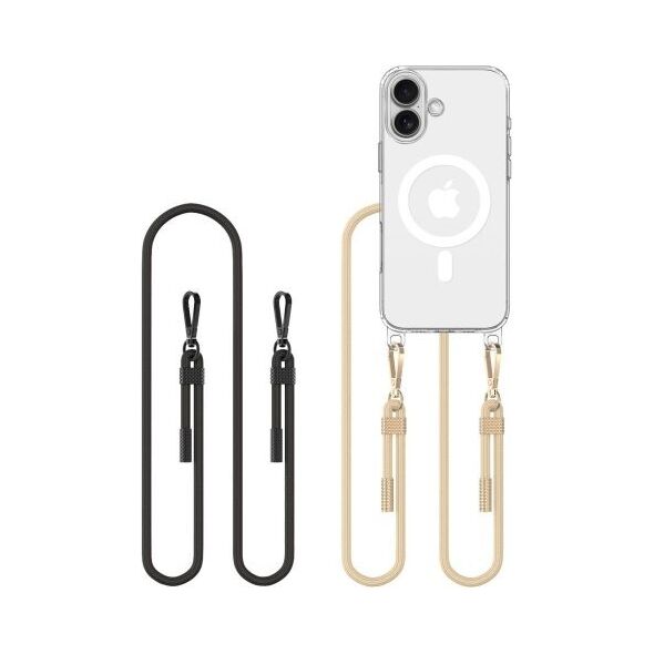 Tech-Protect TECH-PROTECT FLEXAIR CHAIN MAGSAFE IPHONE 16 BLACK & TAUPE
