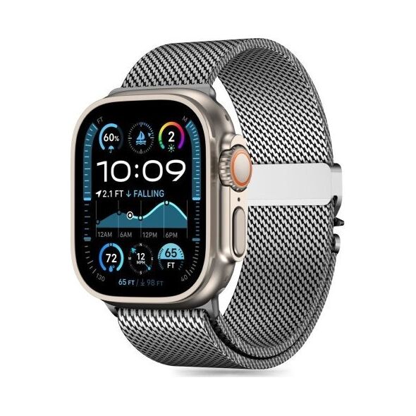 Tech-Protect TECH-PROTECT MILANO APPLE WATCH 6 / 7 / 8 / 9 / 10 / SE / ULTRA 1 / 2 (44 / 45 / 46 / 49 MM) SILVER