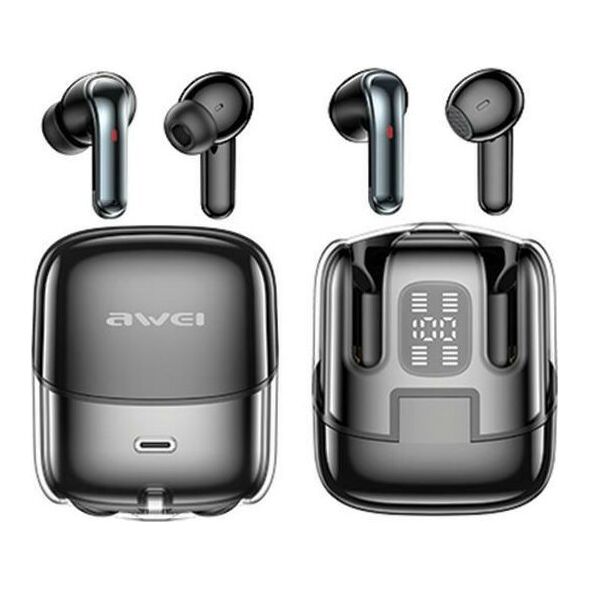 Słuchawki Awei AWEI słuchawki Bluetooth 5.3 T79 ENC TWS + stacja dokująca czarny/black