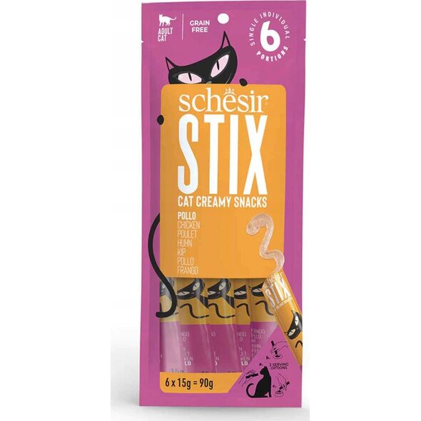 Agras Pet Foods SCHESIR STIX TREATS Kurczak 6x15g
