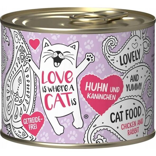 Love is where a cat is Love is where a cat is® z kurczakiem i królikiem 200g