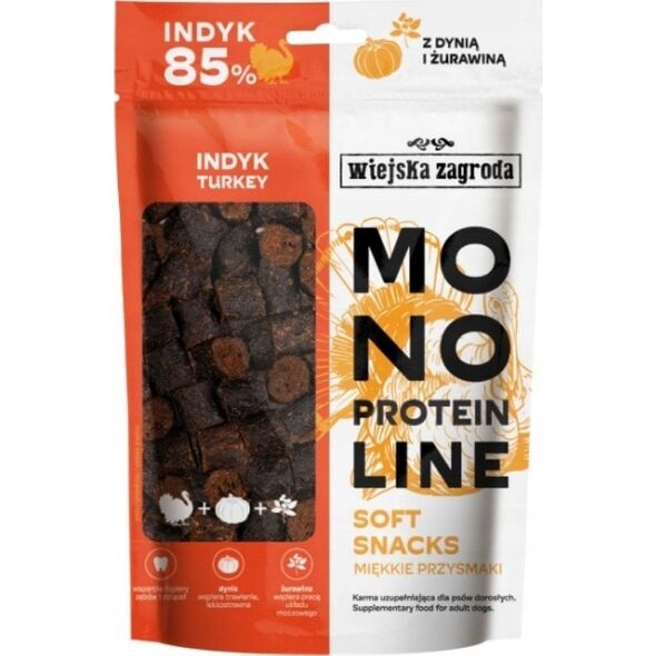 Wiejska Zagroda WIEJSKA ZAGRODA Monoproteinowy soft snacks Indyk (dorosły) - Przysmak dla psa - 115g