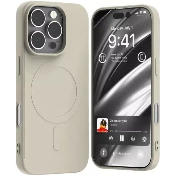 Mercury Mercury MagSafe Semi-Silicone iPhone 16 Pro 6,3" kamienny/stone