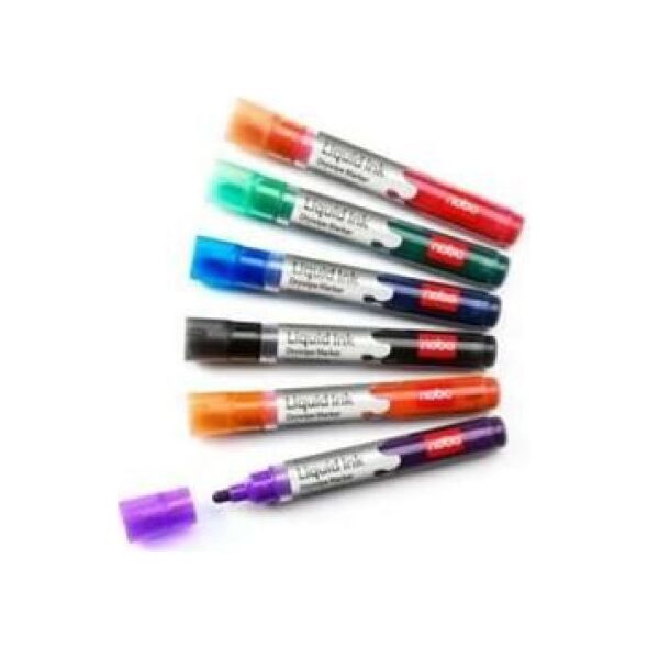 Nobo Markery suchościeralne Liquid Ink (1901077) 6 szt 316426 5028252119719