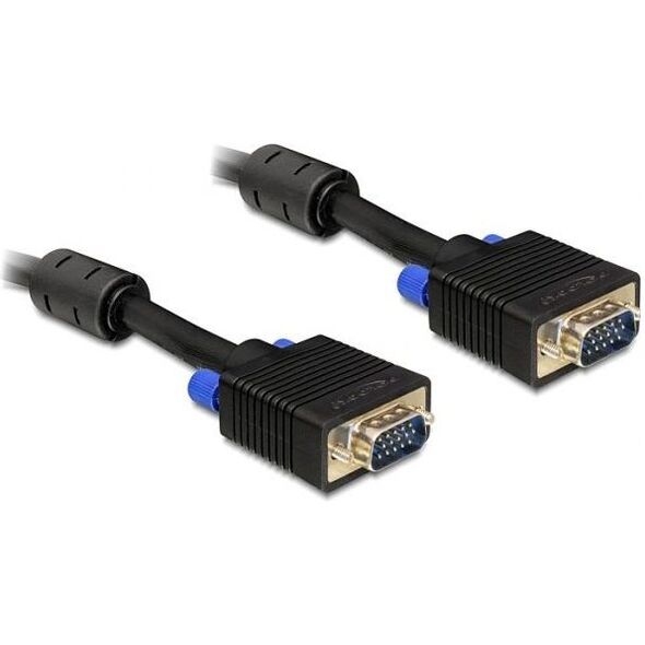 Kabel Delock D-Sub (VGA) - D-Sub (VGA) 1m czarny (82556) 351719 4043619825561