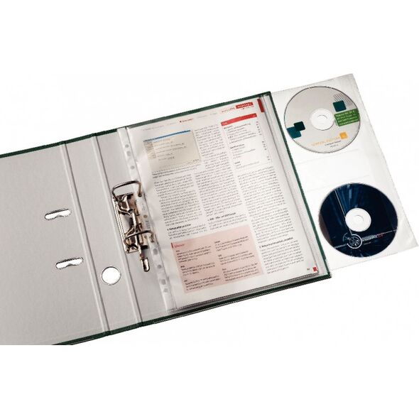 Esselte Koszulki na dokumenty A4 + CD Combo 130mic. 5szt. (47613003) 486287 4002432363407
