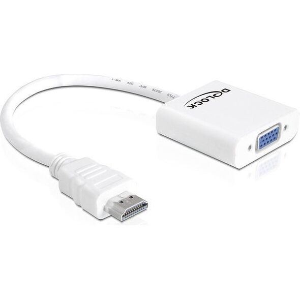 Adapter AV Delock HDMI - D-Sub (VGA) biały (65346) 502287 4043619653461